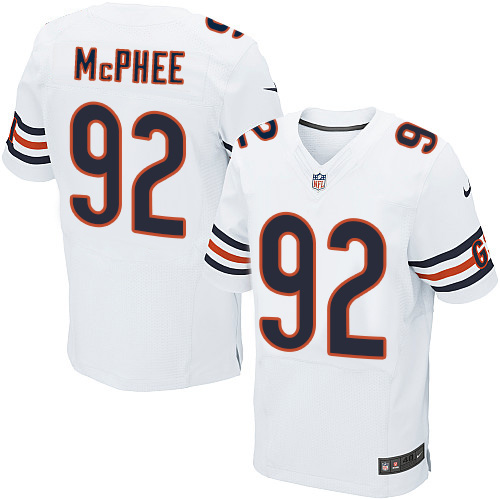 Men's Elite Pernell McPhee Nike Jersey White Road - #92 NFL Chicago Bears